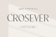 Crosever – Classy Sans Serif, a Sans Serif Font by Fikryal Studio (Thumbnail 1 of 10)
