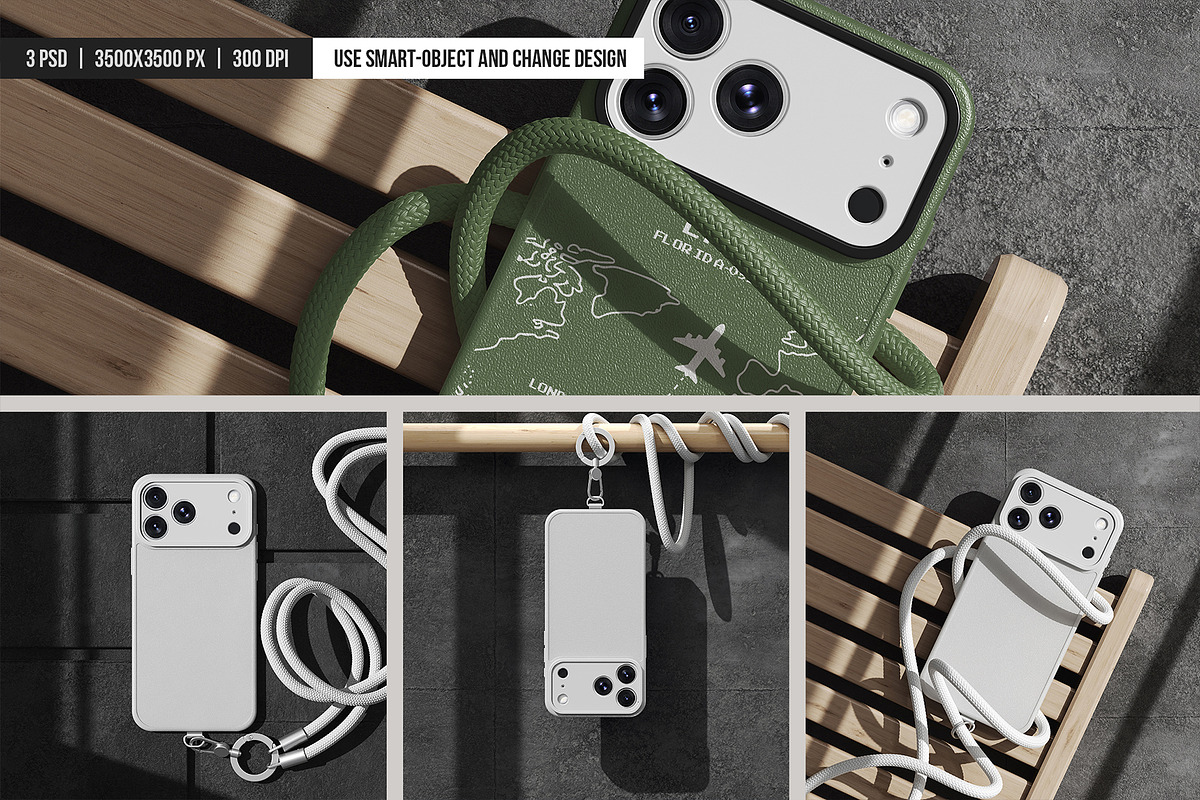 iPhone 18 Case with Cord Mockup, an iPhone Mockup by SD Mockup (Photo 5 of 5)