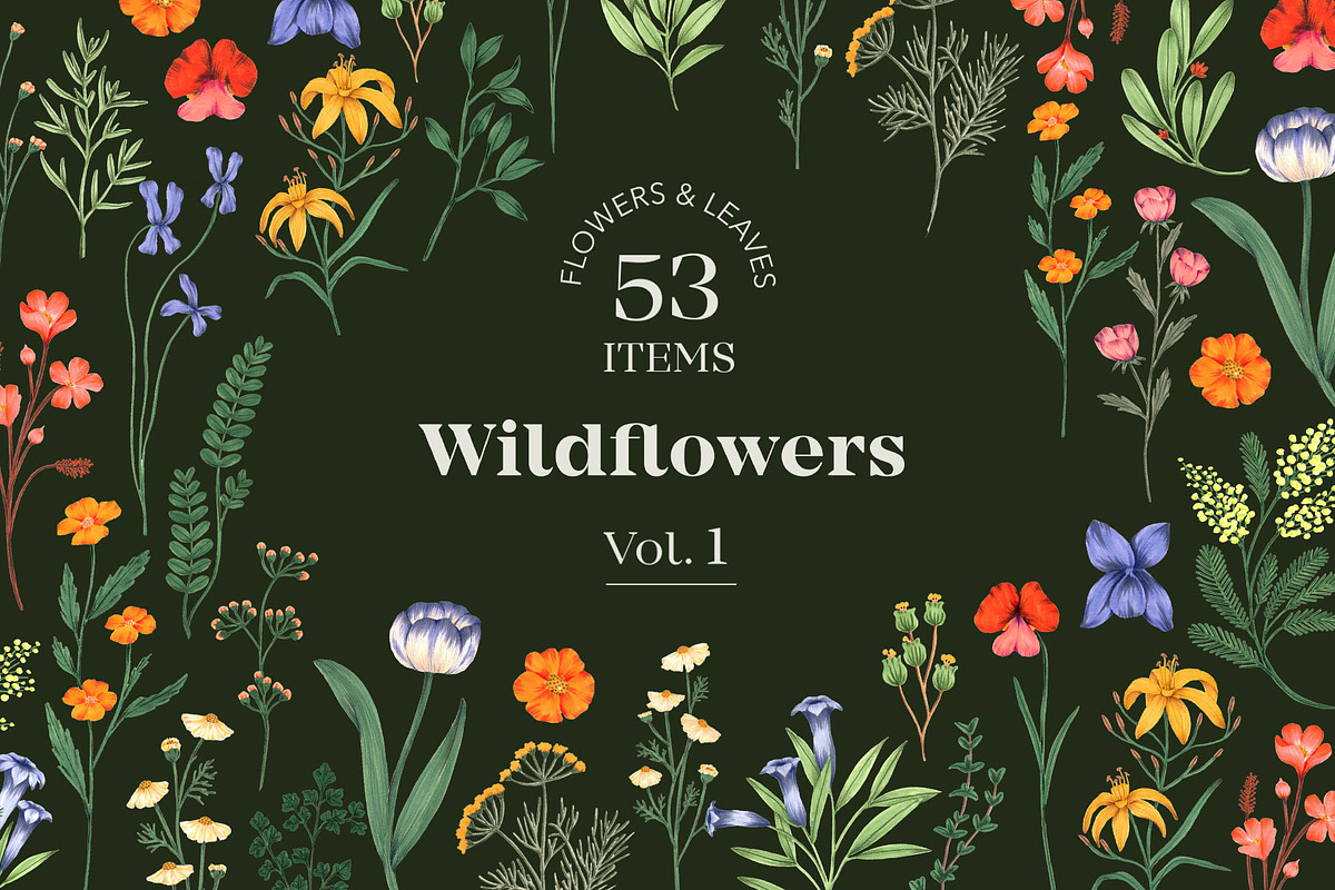 Flowers Bundle - 3 collections, an Illustration by Manimanisa (Photo 2 of 16)