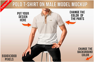 Polo T-Shirt Mockup PSD, a Shirt Mockup by Bruno's Shop
