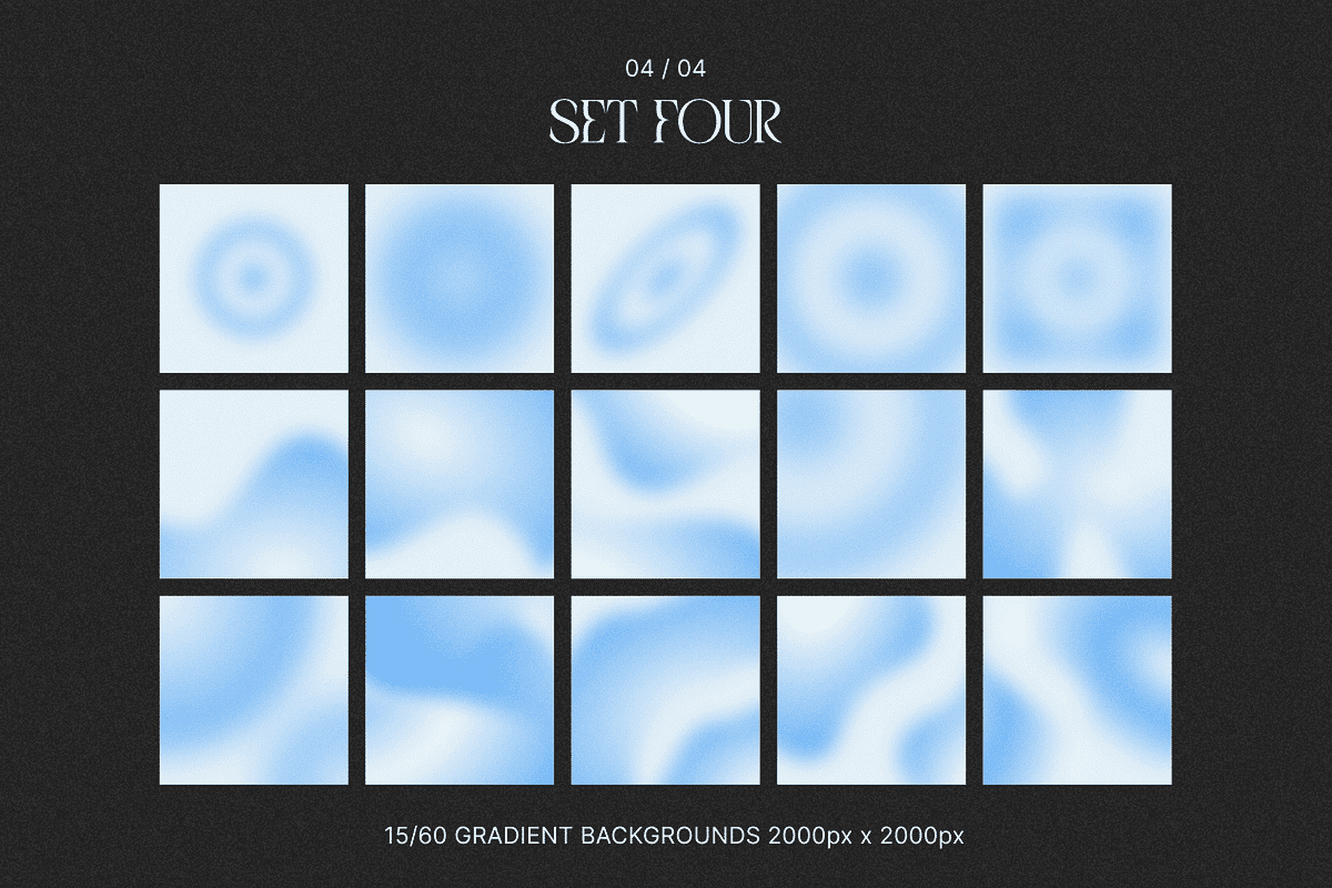 Blue Aura Gradient Backgrounds, a Texture Graphic by Studio K (Photo 6 of 8)