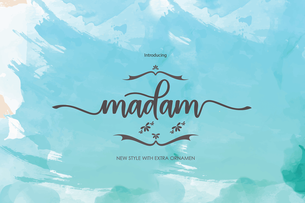 Madam, a Script Font by Letter-P (Photo 1 of 7)