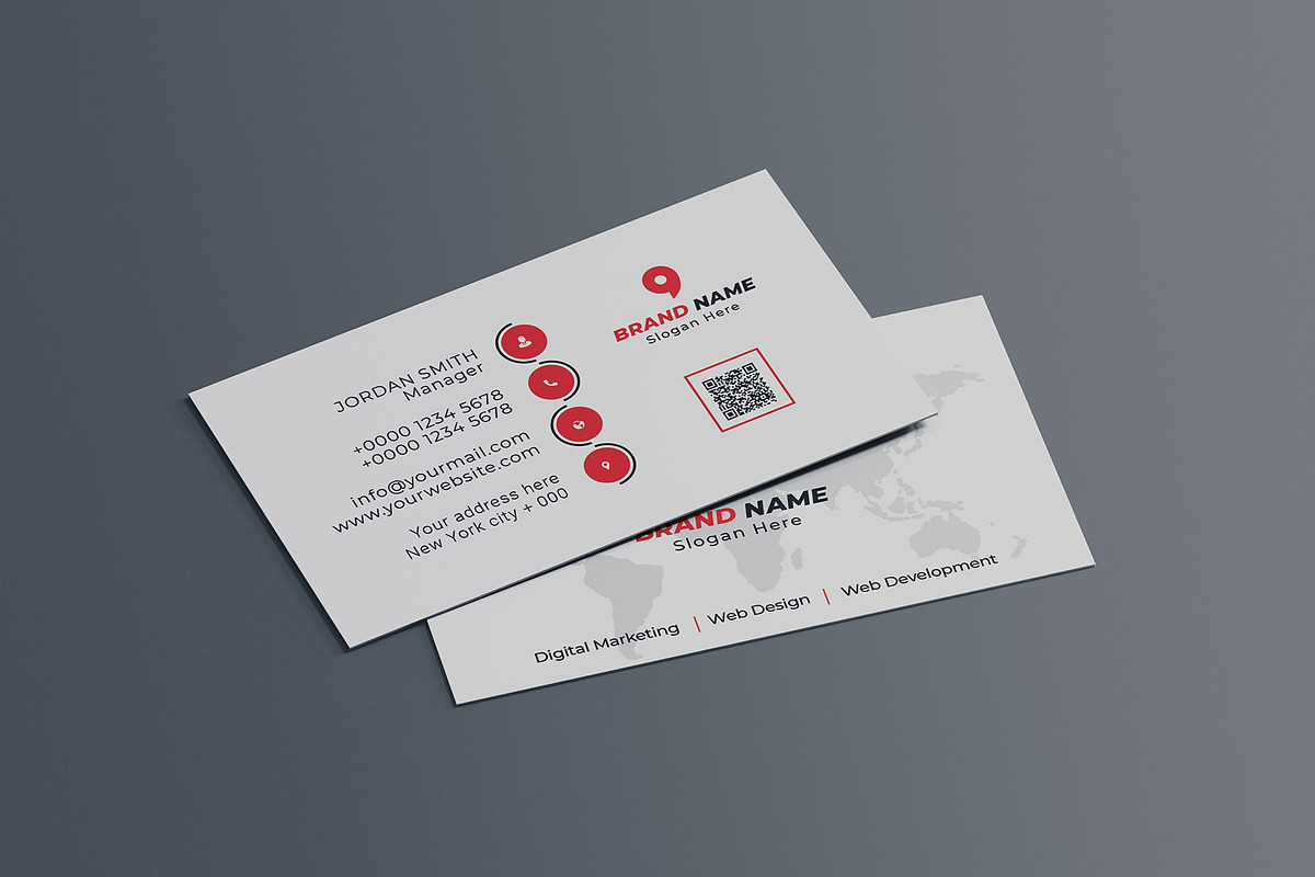 Corporate Business Card Template, a Business Card Template by Saman Osama (Photo 4 of 6)