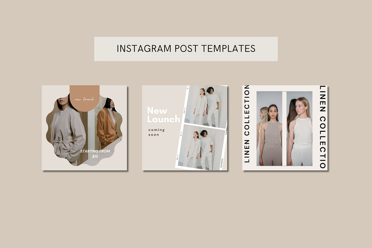 Canva Instagram Fashion Templates, a Social Media Template by Deepa Template Studio (Photo 3 of 10)