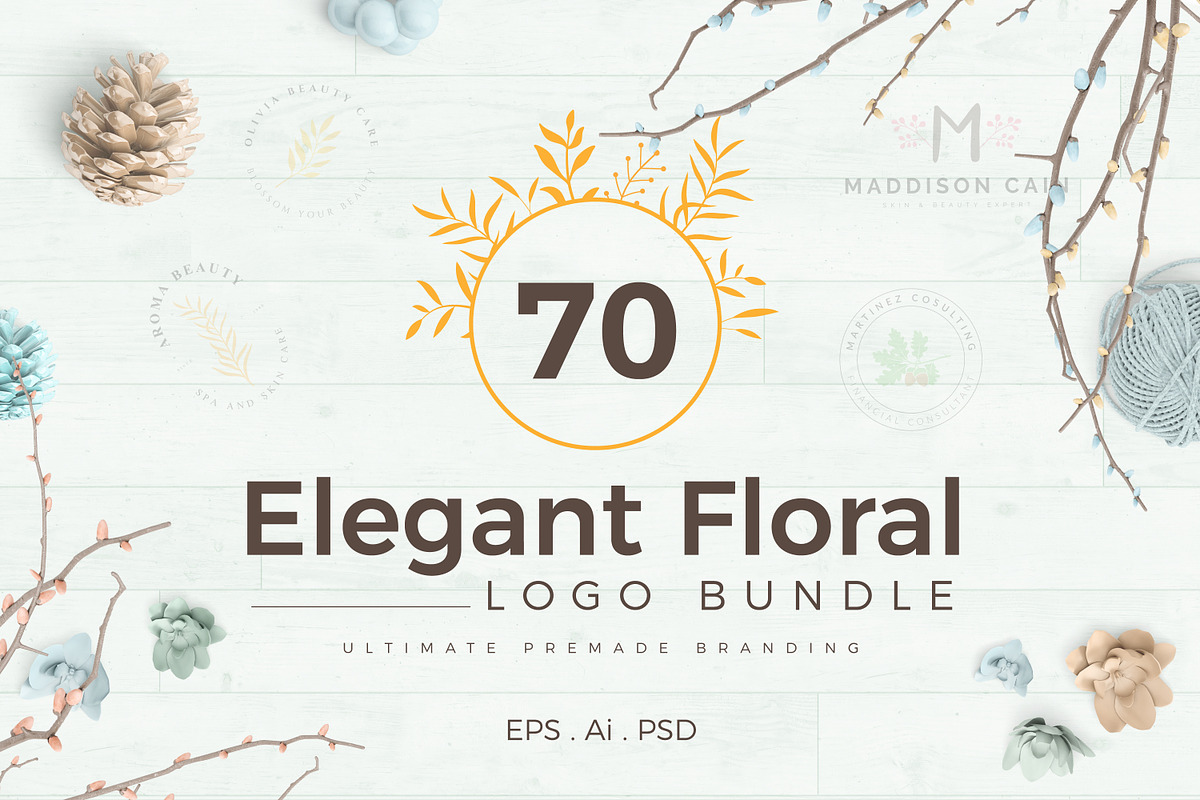 640 Premade Logos Mega Bundle, a Branding & Logo Template by XpertgraphicD (Photo 29 of 109)