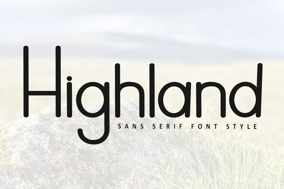 Highland, a Sans Serif Font by InermediaSTUDIO (Photo 1 of 8)