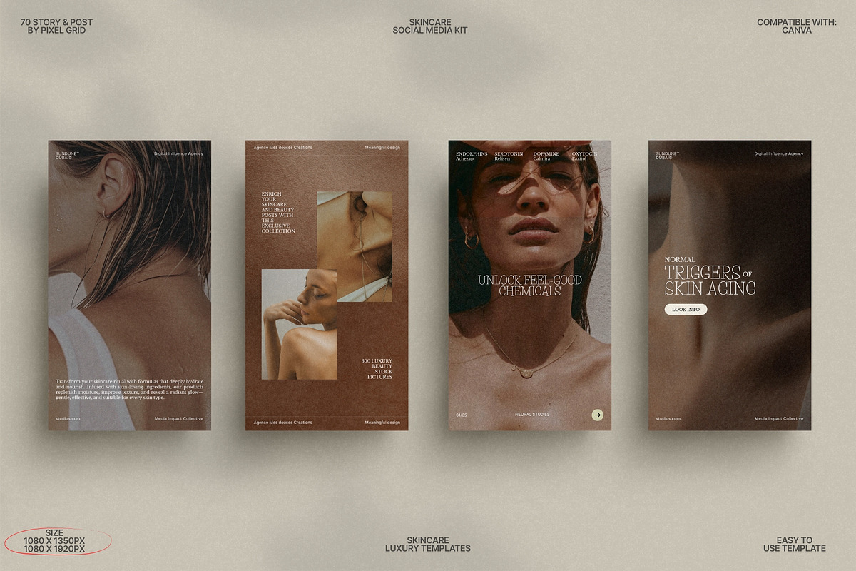 Skincare Social Media Kit Canva preview 5