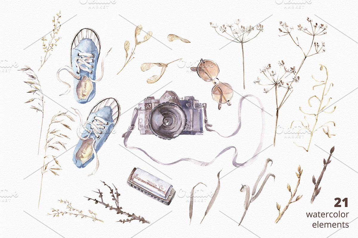 After Snow. Watercolor set., an Illustration by Dinkoobraz (Photo 14 of 19)