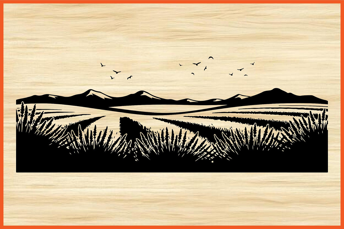 Rural Landscape Silhouette Bundle, an Object Illustration by Designer_Momina (Photo 4 of 8)