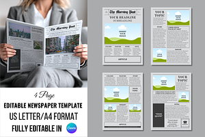 Vintage Newspaper Template, a Magazine Template by ZoloDesignHub