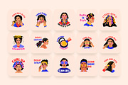 Beauty Stickers Art Set, an Emoji Icon by Brickclay (Thumbnail 5 of 8)