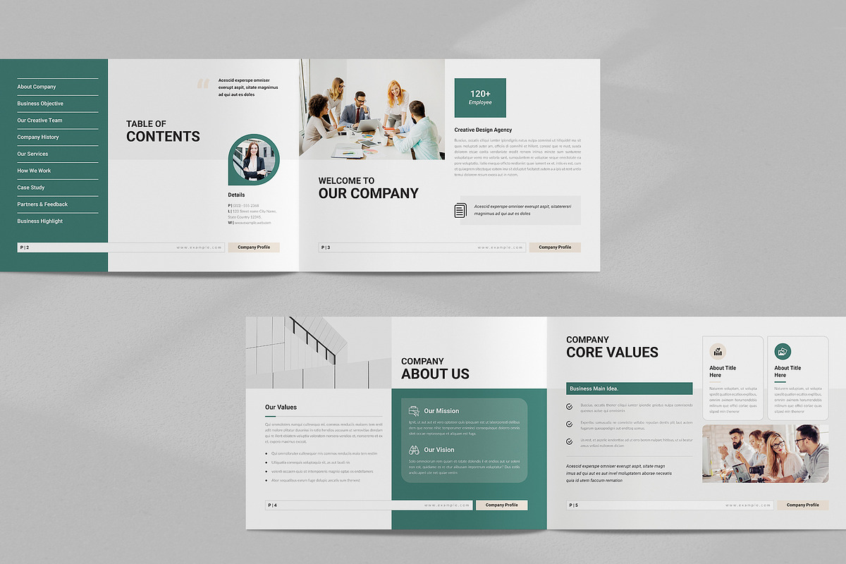 Company Profile Template Landscape, a Brochure Template by NorthPeak (Photo 3 of 10)