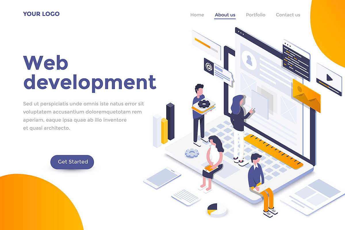 Landing Page templates, a Templates & Theme by Creative Graphics (Photo 11 of 12)