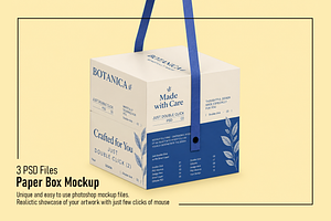 Paper Box Mockup, a Packaging Mockup by Custom.scene