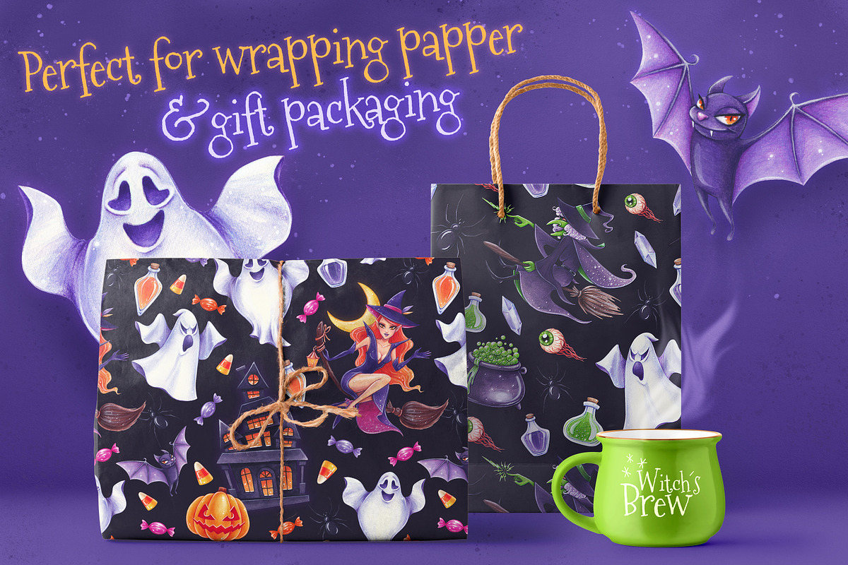 Halloween Illustrations & Patterns, a Seasonal Illustration by Bigio Designs (Photo 5 of 6)