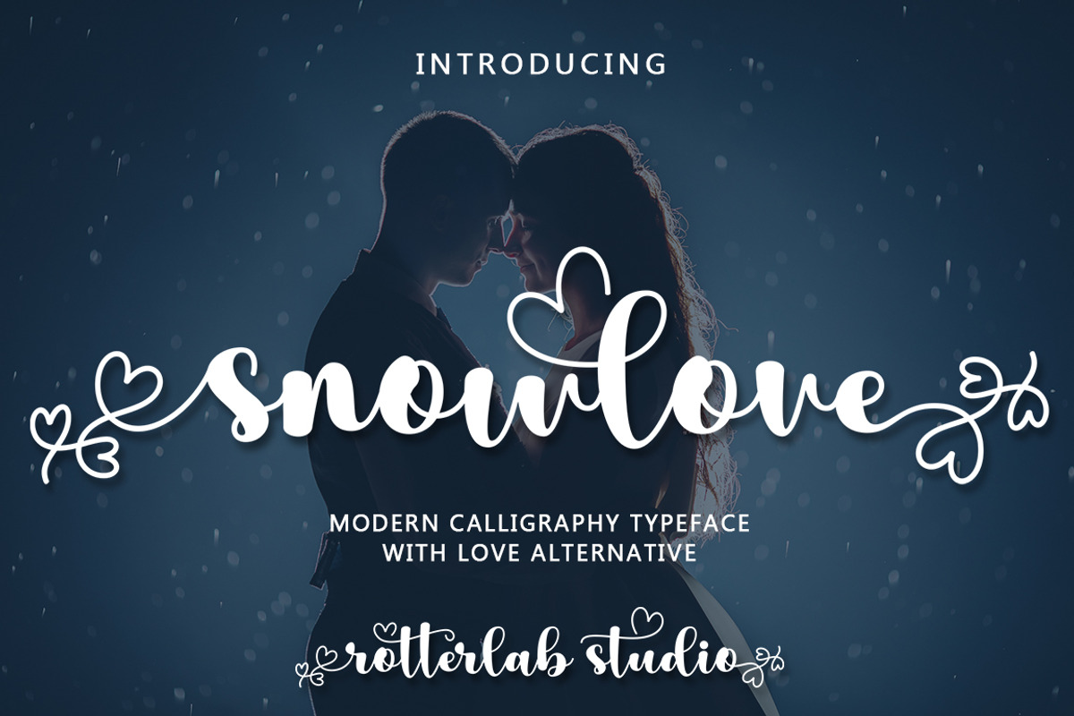Snowlove, a Script Font by Rotterlab Studio (Photo 1 of 8)