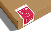 Sticker With Box Mockup, an Advertising Mockup by DSNA Mockup (Thumbnail 3 of 5)