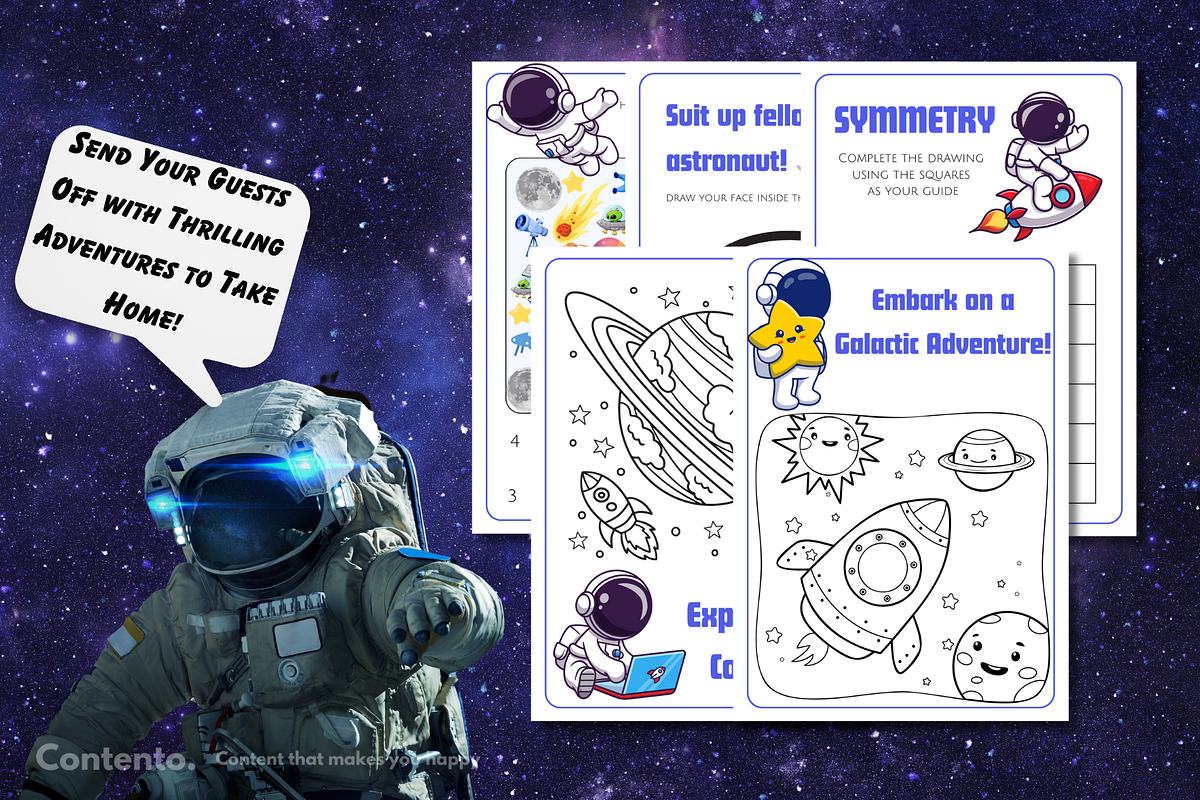 Starman Party Favors Activity Book, a Presentation Template by Contento BH (Photo 3 of 3)