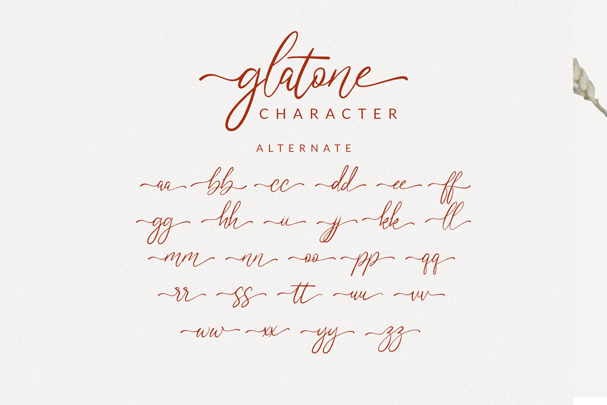 Glatone Script, a Script Font by Muwatta Studio (Photo 11 of 11)
