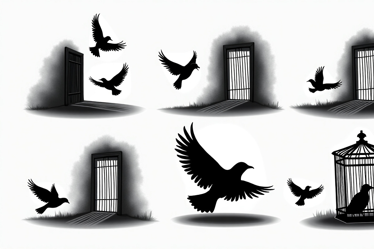 Flying Bird Silhouette Bundle, an Illustration by jahid234 (Photo 6 of 10)