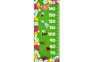 Kids Height Chart, Insect Characters