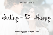 Darling Happy | Script Font, a Handwritten Font by Scratchones (Thumbnail 1 of 9)