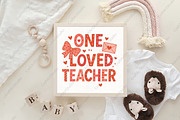 One Loved Teacher Valentine PNG, an Illustration by CraftArtStudio (Thumbnail 4 of 4)
