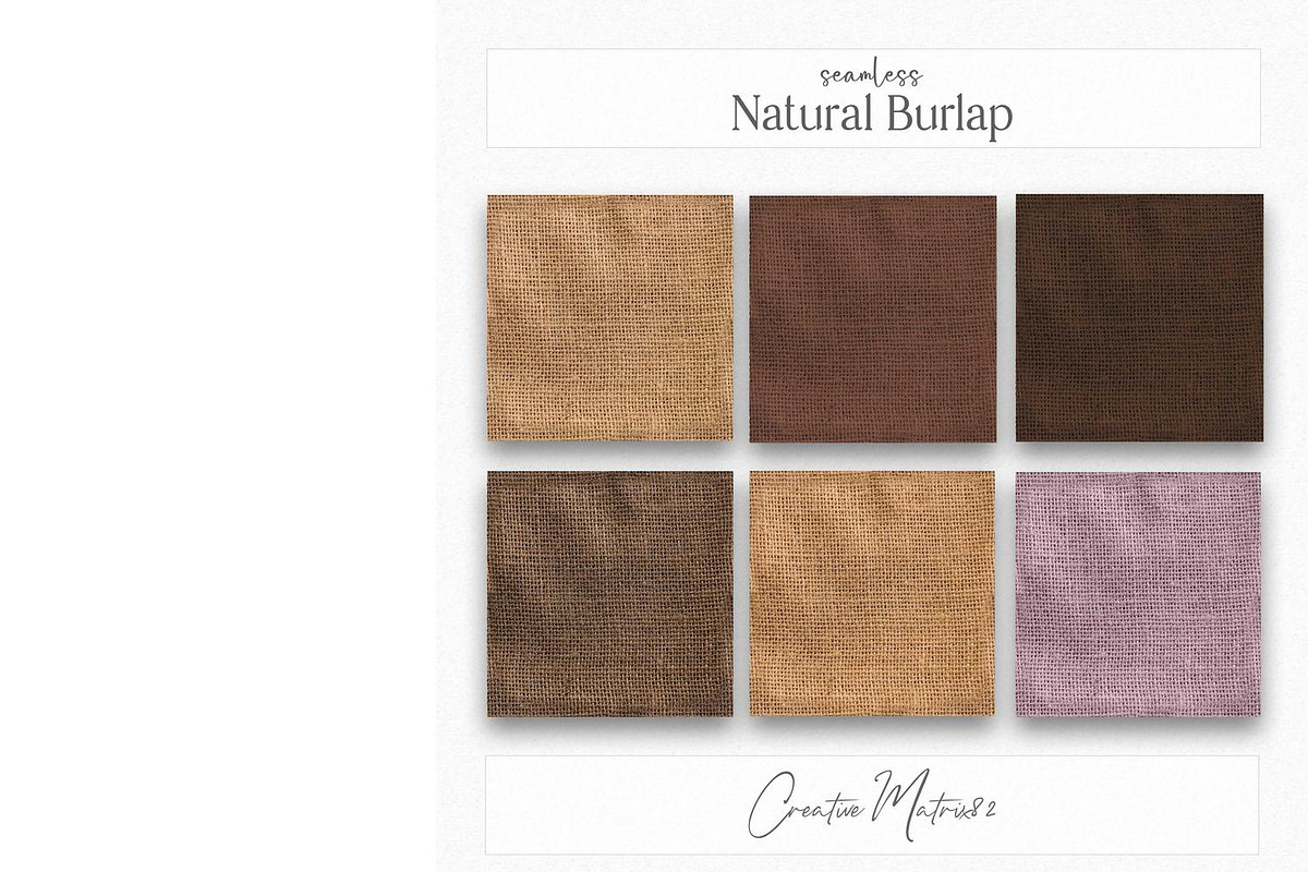 Natural Burlap Seamless Textures, a Texture Graphic by Creative Matrix82 (Photo 4 of 4)