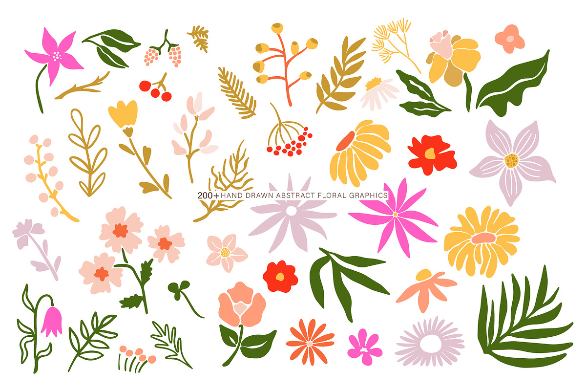 Flowers and leaves illustrations, a Decorative Illustration by La Petite Line Art (Photo 4 of 11)