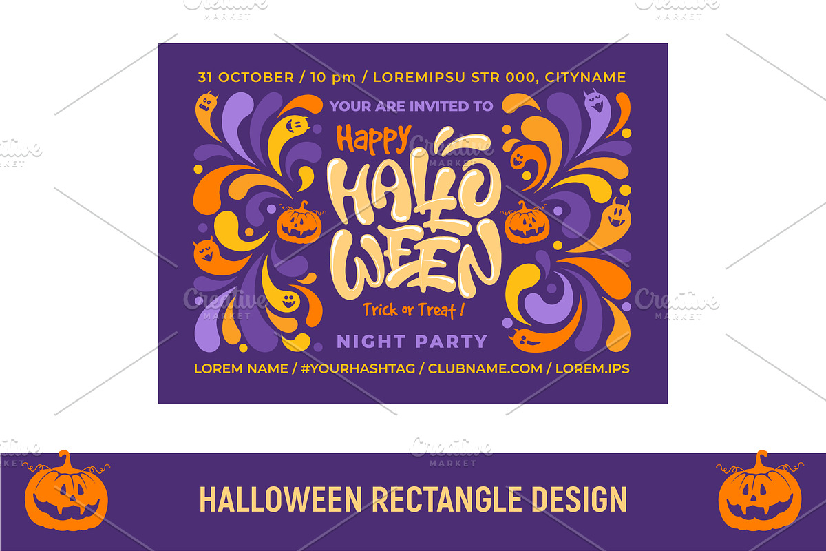 Halloween Designs Set, a Poster Template by Vector beauty (Photo 2 of 4)