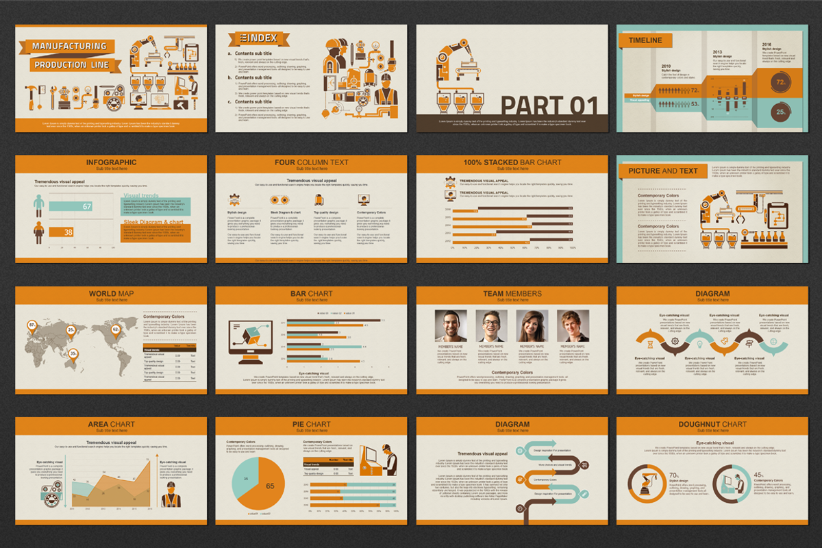 Manufacturing Production PPT, a Presentation Template by GoodPello