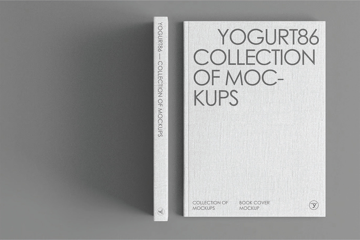 Front Spine Fabric Book Cover Mockup, a Books & Magazine Mockup by DesignRushMarket (Photo 1 of 2)