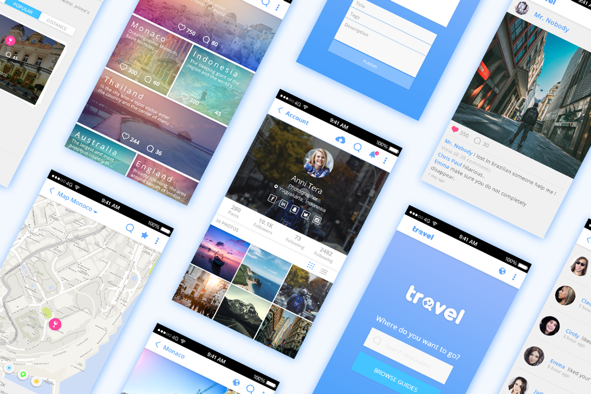 travel (Travel App UI), an UI Kit Template by Rebound  (Photo 3 of 4)