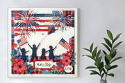4th of July Paper Cutting 3, an Education Illustration by Sharon Schwalbe (Thumbnail 3 of 6)