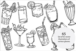 Glasses with drinks
