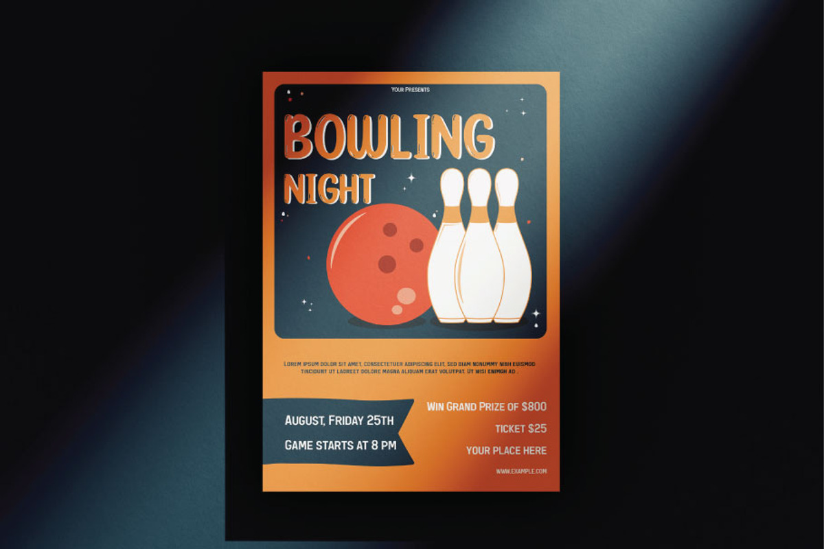 Bowling Night Flyer, a Flyer Template by aka.aki21 (Photo 1 of 3)