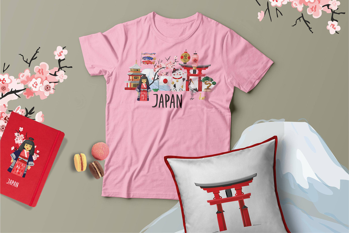 Japan symbols, patterns, map, an Object Graphic by yttadesign (Photo 13 of 17)