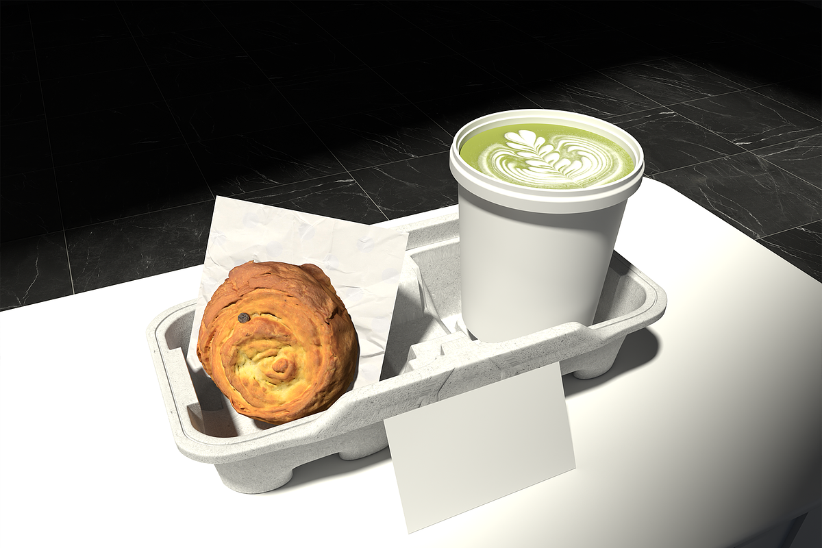 Matcha Cafe Branding Mockup, an Advertising Mockup by Bartama Graphic (Photo 5 of 5)