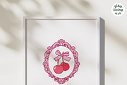Coquette Cherries Clipart Bundle, a Seasonal Illustration by TitaLivingArt (Thumbnail 9 of 10)