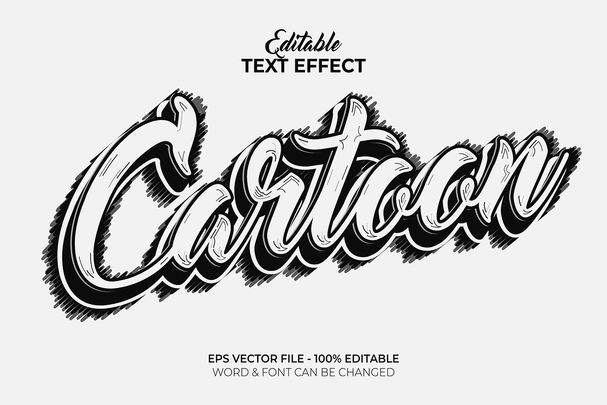 Cartoon text effect style, a Layer Style Add-On by Mockmenot