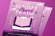 Sunday Church Flyer Set, a Flyer Template by SquidPixey (Thumbnail 4 of 5)