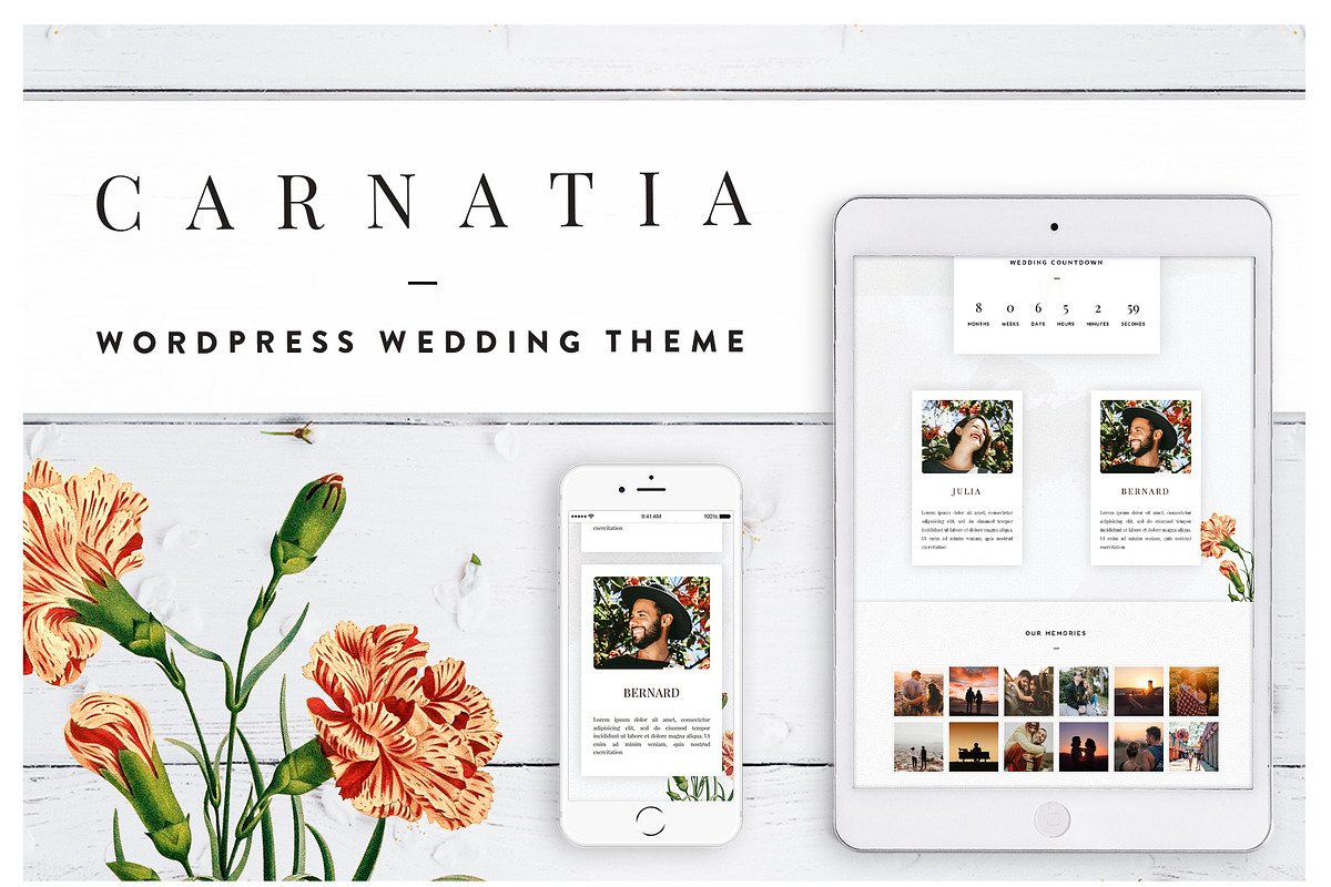 Carnatia WordPress Wedding Theme, a WordPress Template by Europe.graphics (Photo 5 of 5)