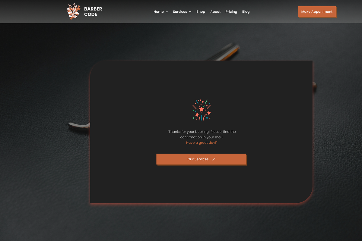 Barber Shop & eCommerce UI Template, an UI Kit Template by ReformedTech (Photo 22 of 26)
