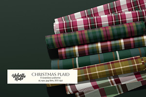 Christmas Plaid Vector Patterns