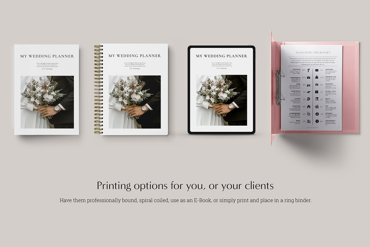Classic Minimalist Wedding Planner, a Stationery Template by Studio Nellcote (Photo 2 of 8)