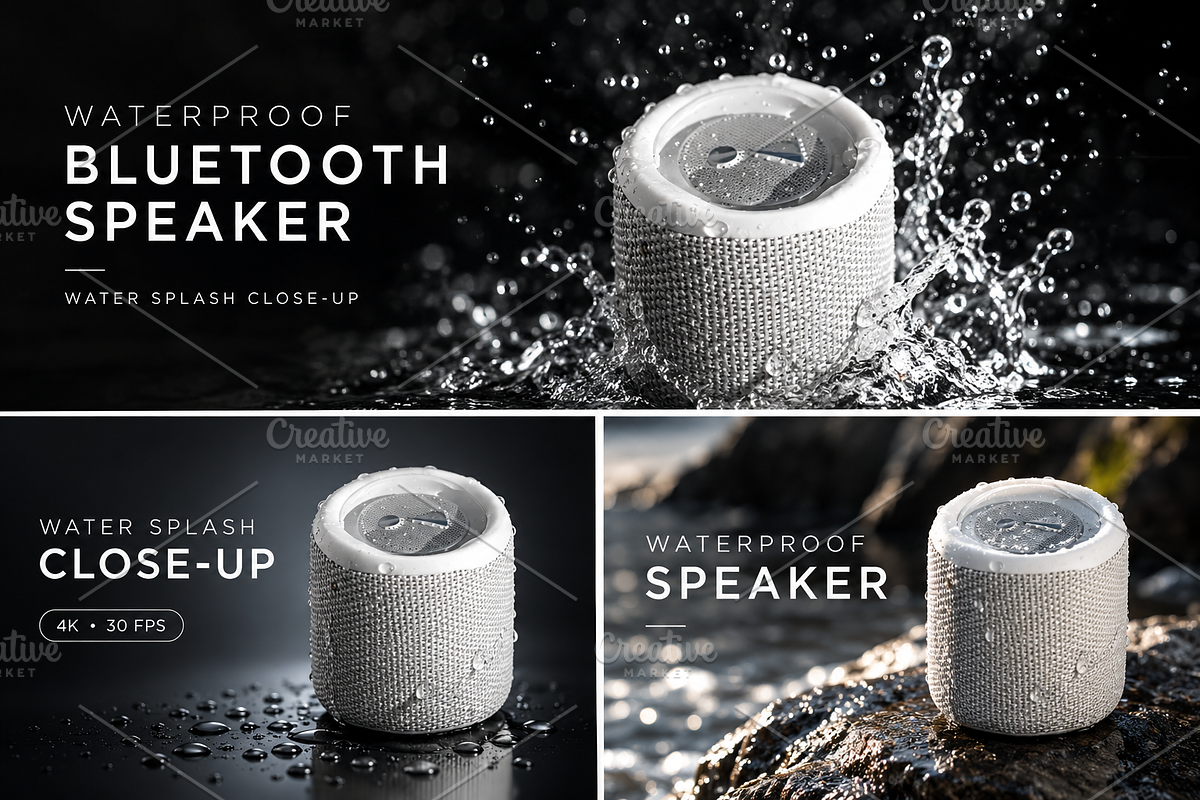 Waterproof Speaker Splash Video, a Social Media Template by ETARA by Mea Hau (Photo 3 of 3)