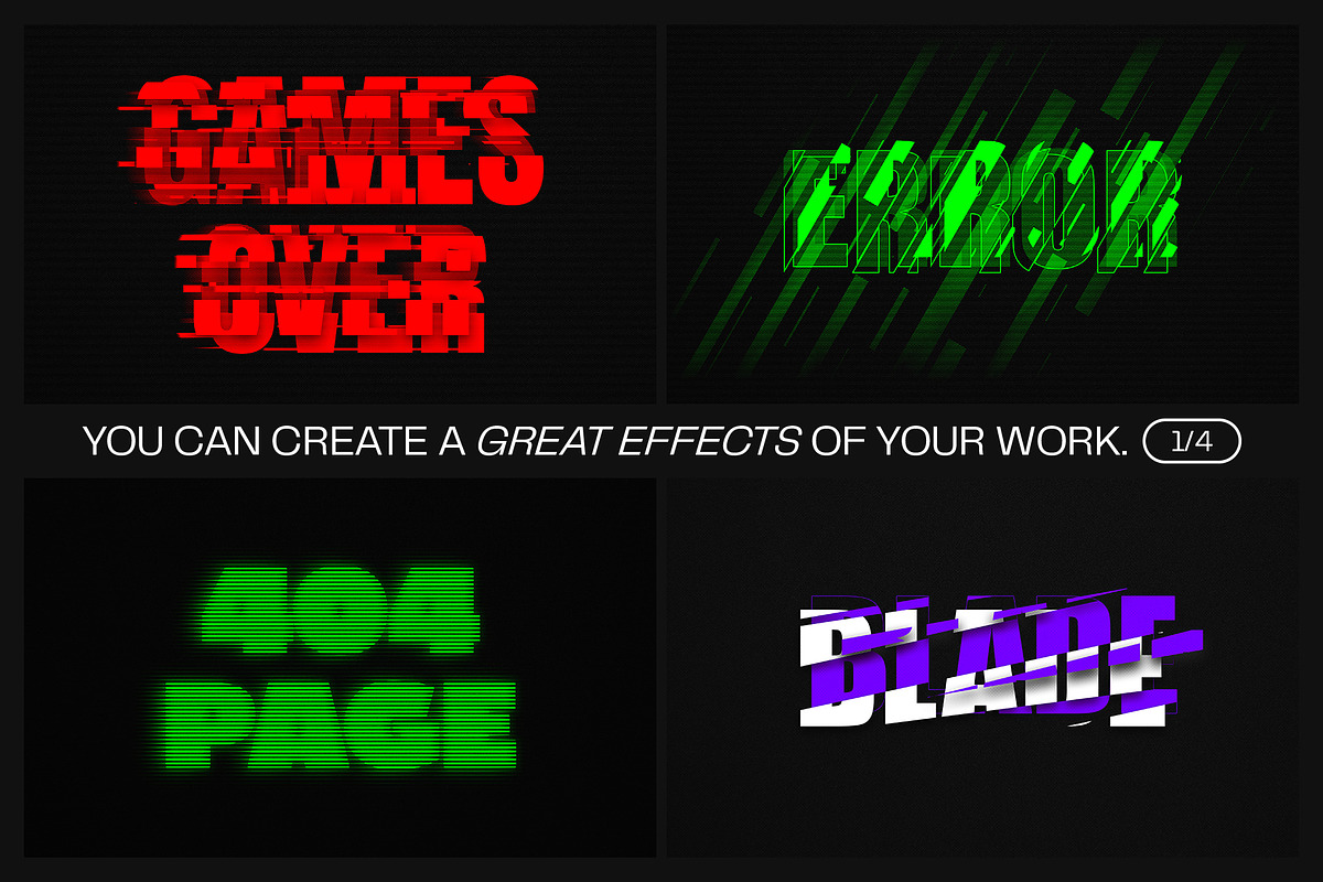12 Text Effect Templates, a Layer Style Add-On by iDoodle Studio (Photo 3 of 6)
