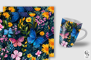 Spring Floral Butterflies Patterns