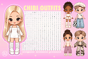 Chibi Procreate Outfit Pose brushes, a Brush Add-On by Revabrush (Thumbnail 17 of 18)