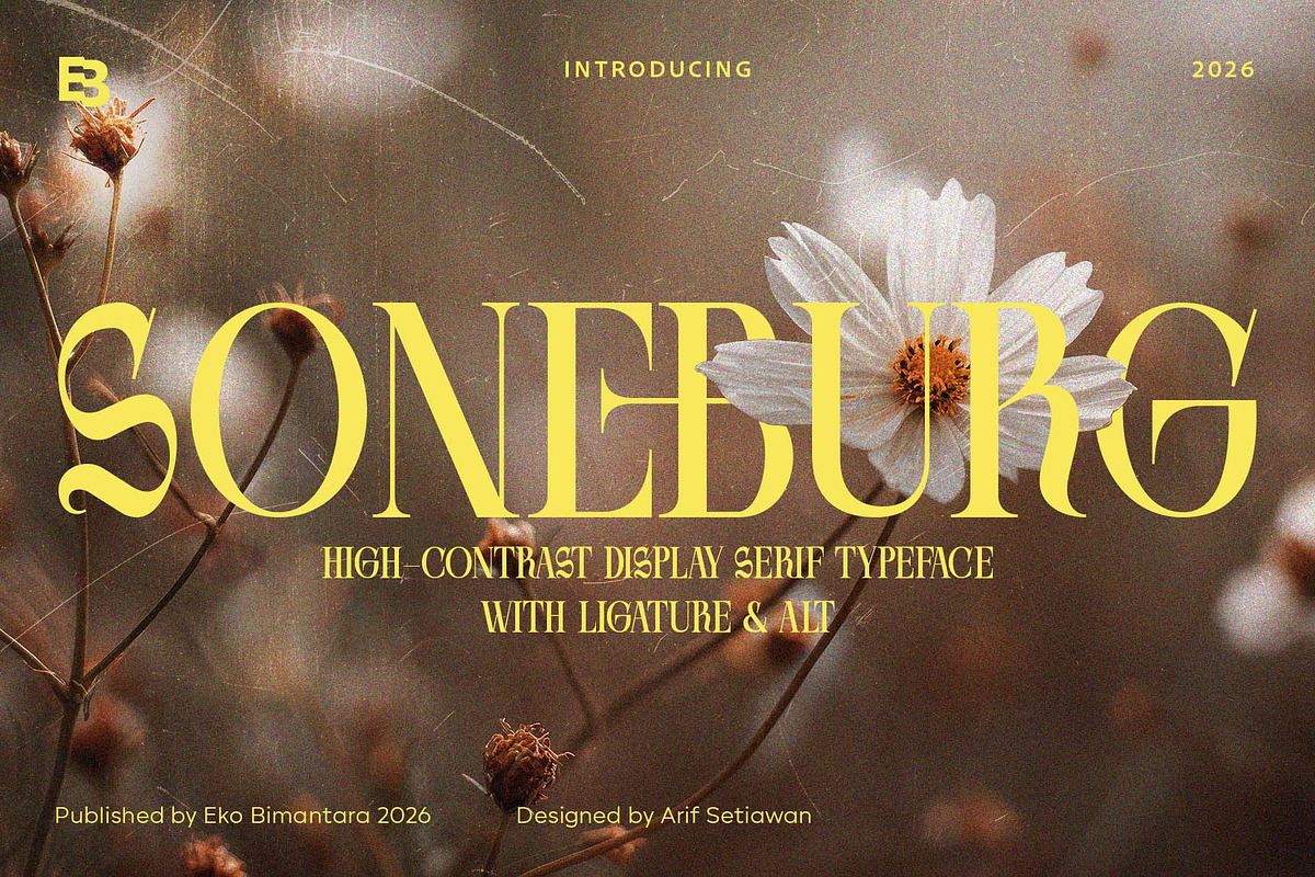 Soneburg; Display Serif Font, a Serif Font by Eko Bimantara (Photo 1 of 10)